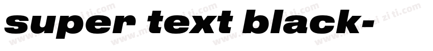 super text black字体转换